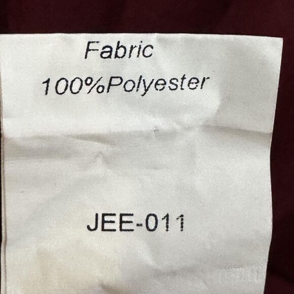 JESSAKAE Dress Womens XL Burgundy Swiss Dot Midi V Neck Button Detail JEE-011 - Picture 9 of 9